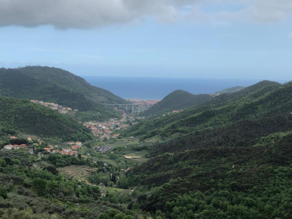Casa Indipendente Su Due Livelli In Liguria-Vista Mare 6-7 Posti Appartement Magliolo Buitenkant foto